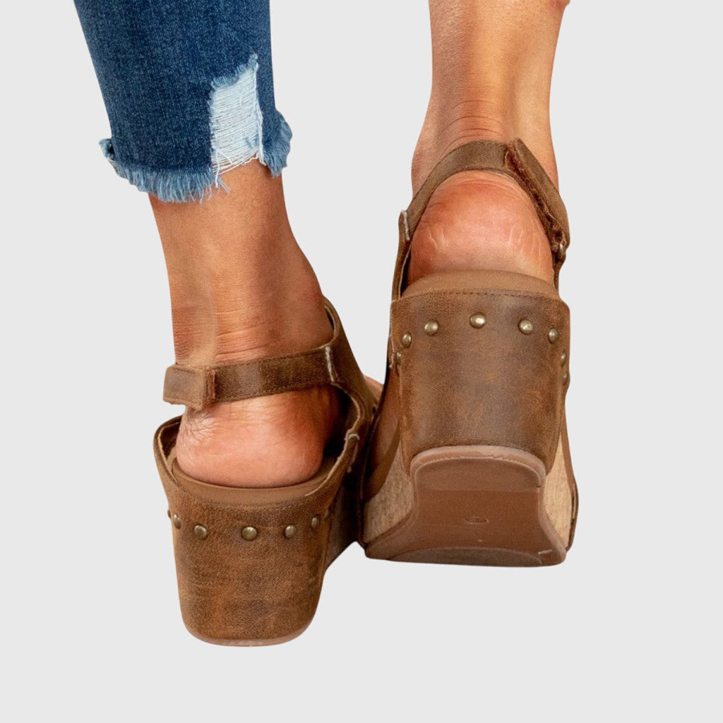 The Olympia Peep-Toe Wedge