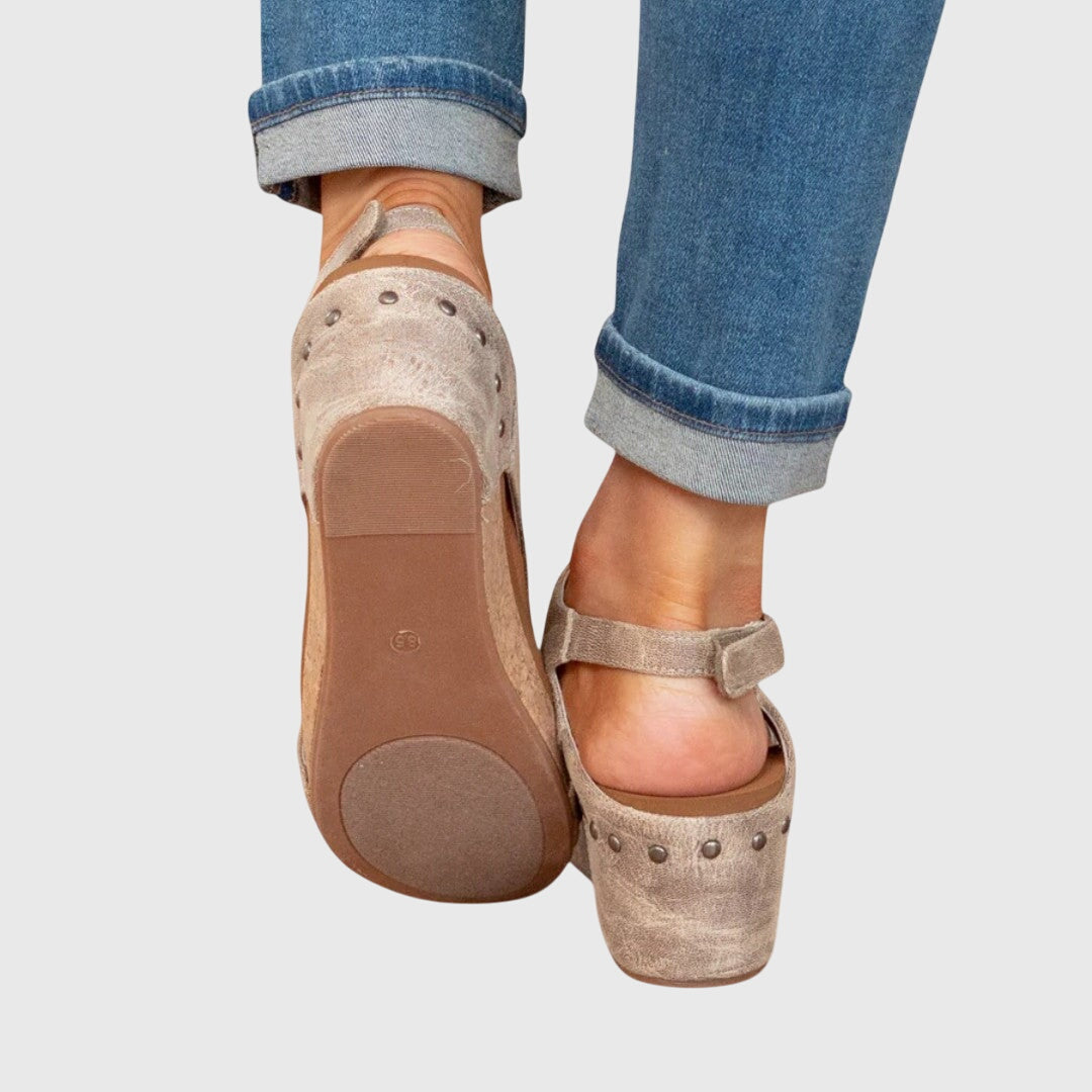 The Olympia Peep-Toe Wedge