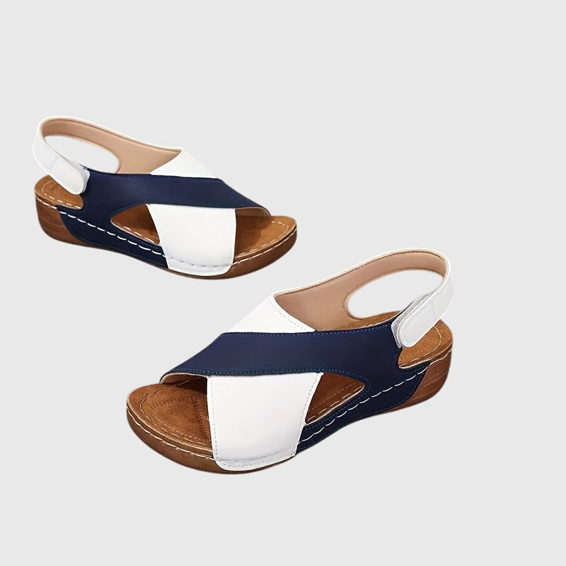 The Petronella Cross-Strap Wedge