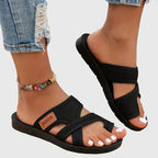 The Rafaela Cross-Strap Slide