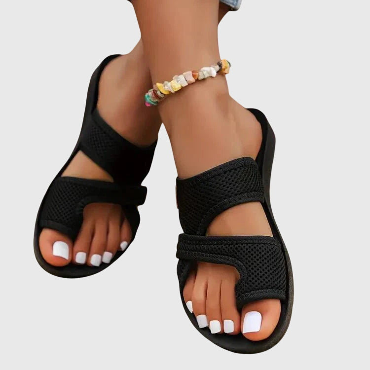 The Rafaela Cross-Strap Slide