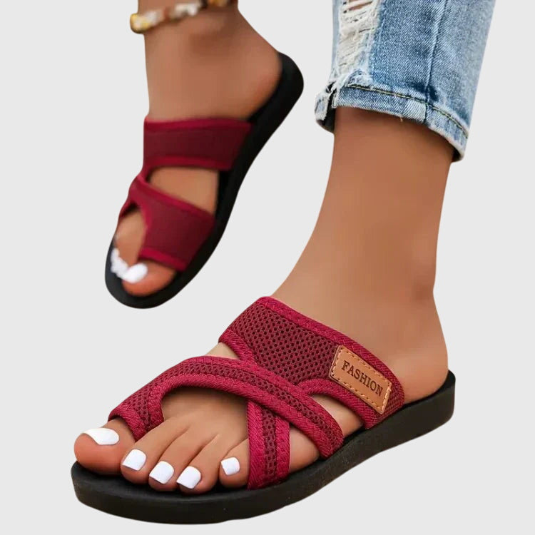 The Rafaela Cross-Strap Slide