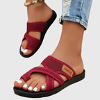 The Rafaela Cross-Strap Slide