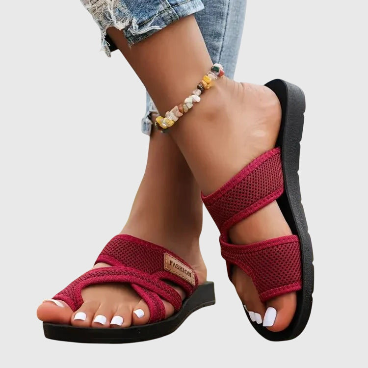 The Rafaela Cross-Strap Slide