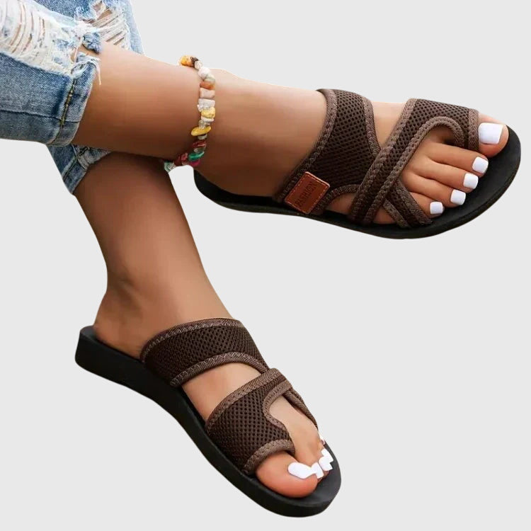 The Rafaela Cross-Strap Slide