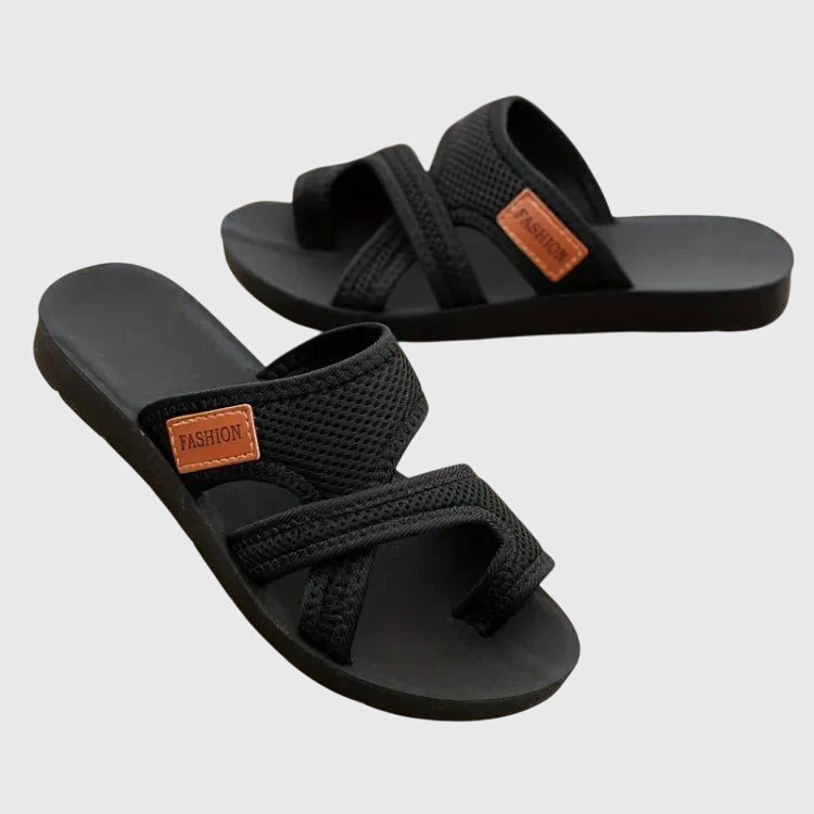 The Rafaela Cross-Strap Slide