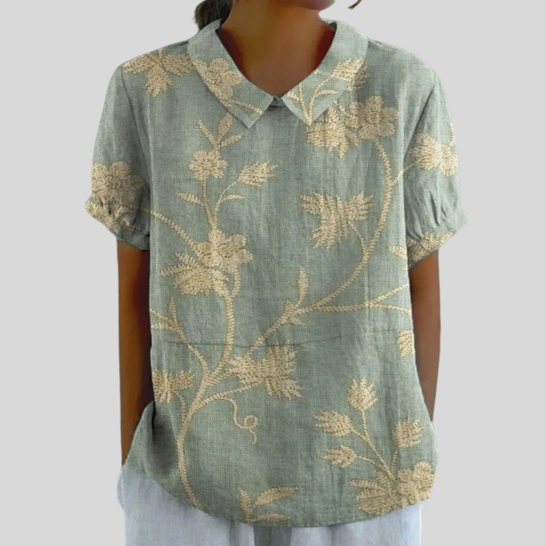 The Fernande Collared Blouse