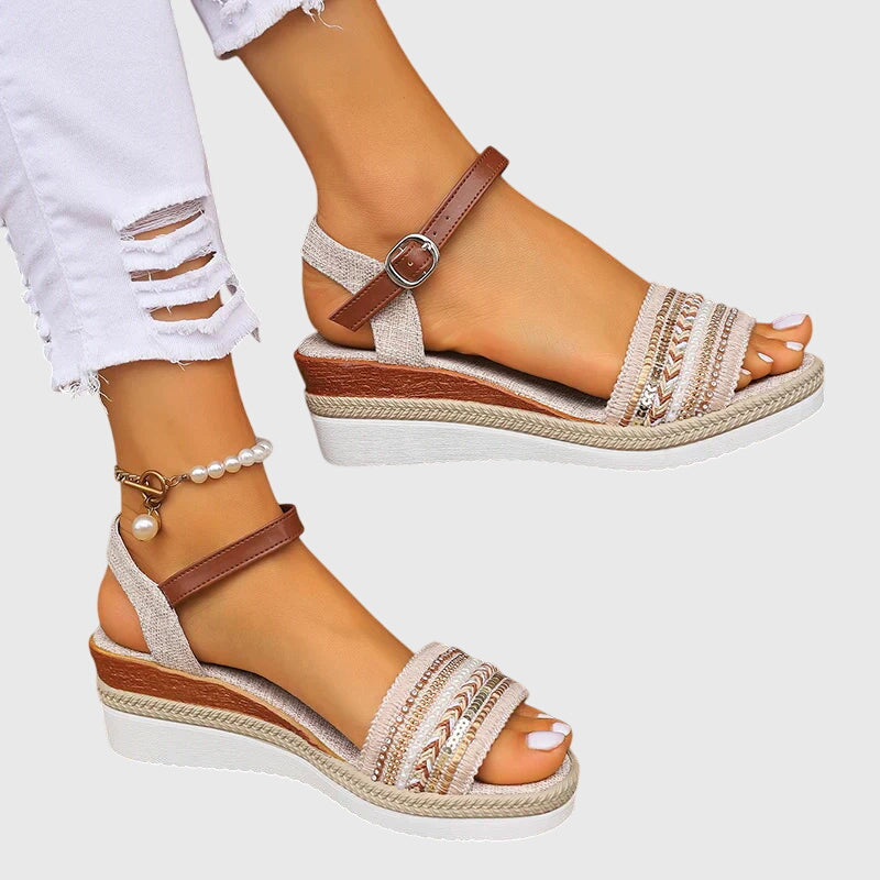 The Rosabel Ankle-Strap Wedge