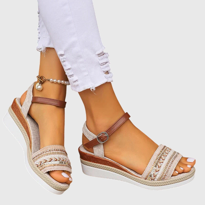The Rosabel Ankle-Strap Wedge