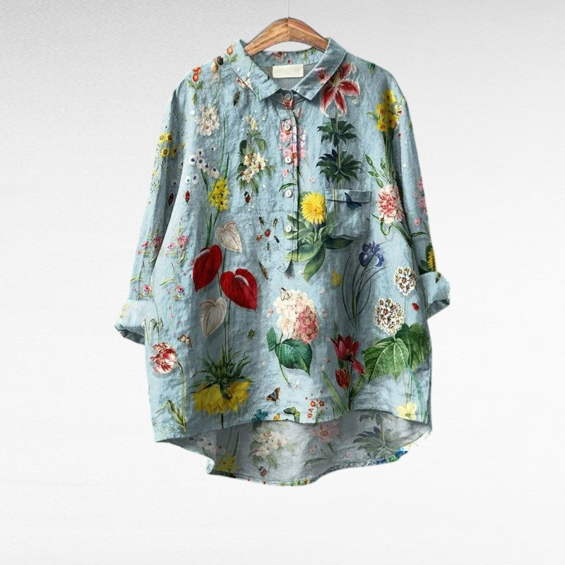 The Soline Button-Front Blouse