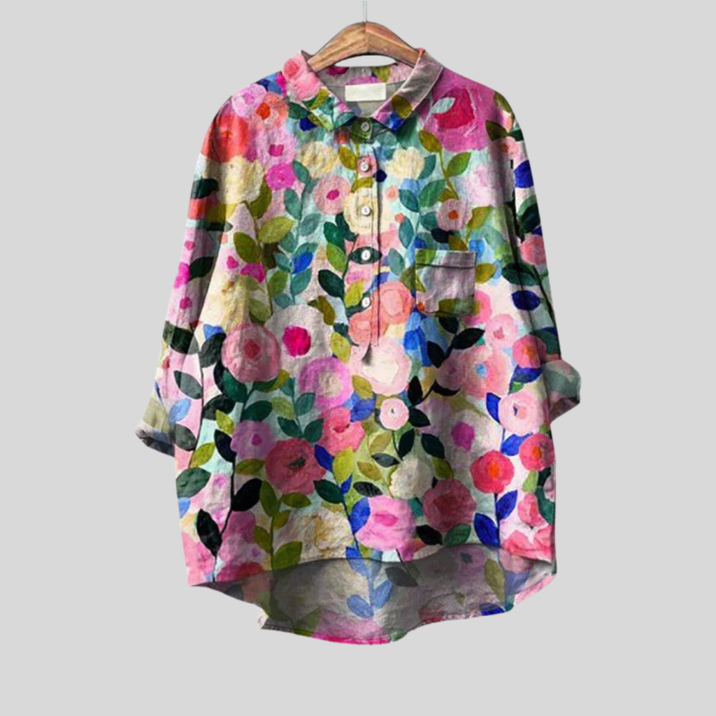 The Jovienne Button-Front Blouse