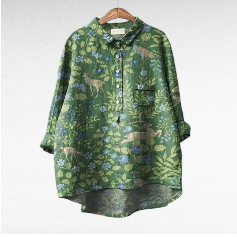 The Jovienne Button-Front Blouse