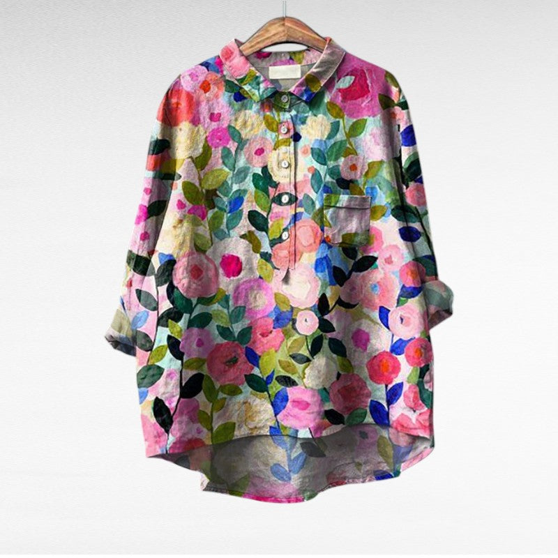 The Jovienne Button-Front Blouse