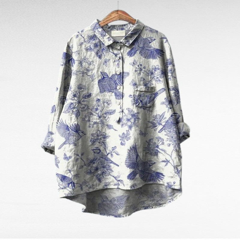The Jovienne Button-Front Blouse