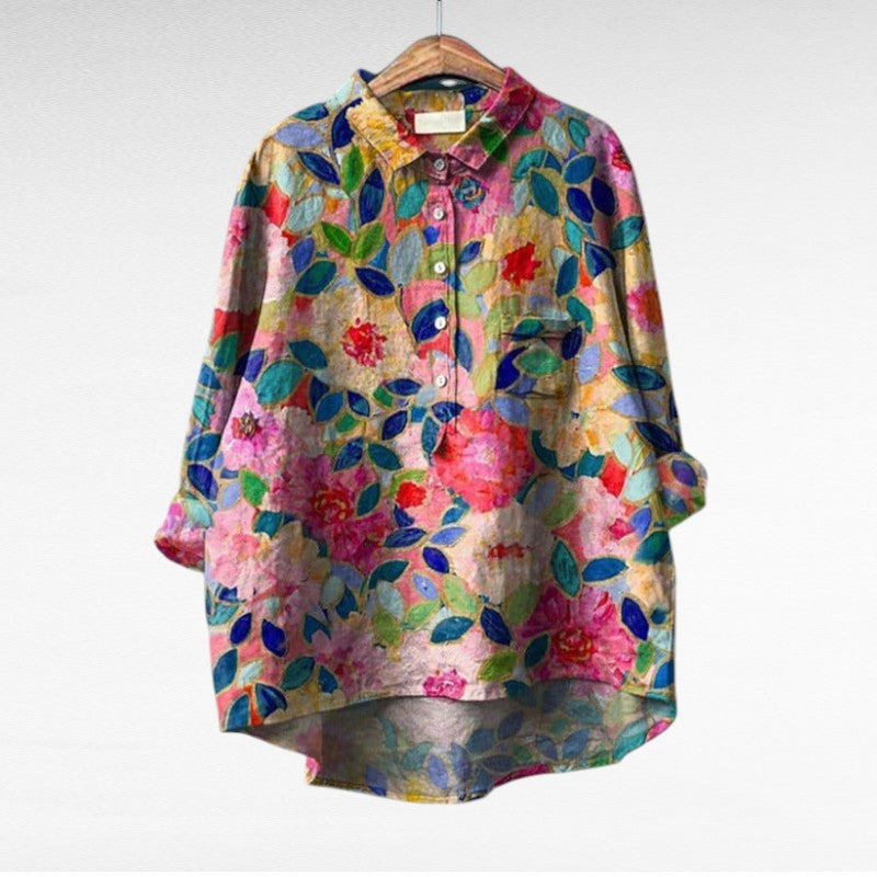 The Jovienne Button-Front Blouse