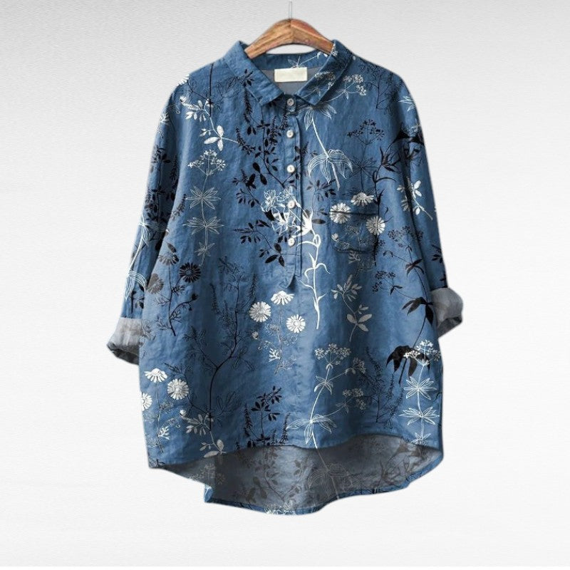 The Jovienne Button-Front Blouse