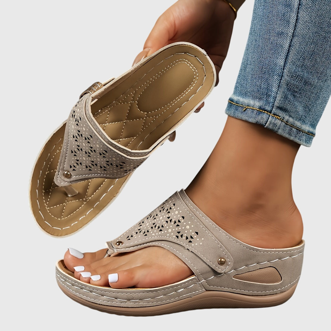 The Romy Closed-Toe Wedge