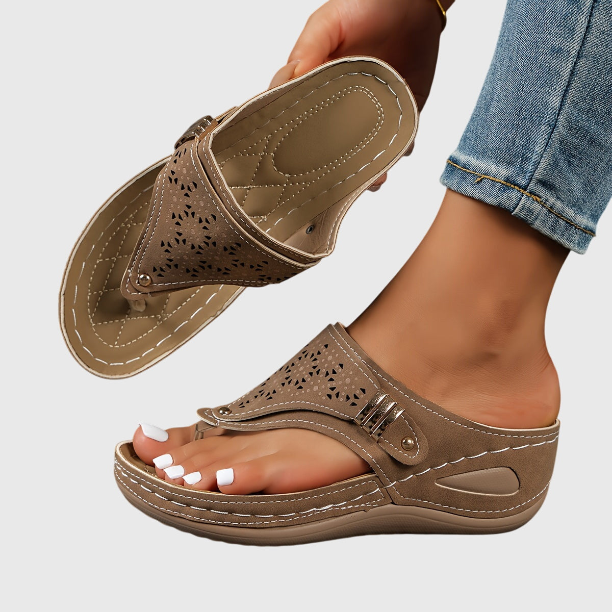 The Romy Closed-Toe Wedge