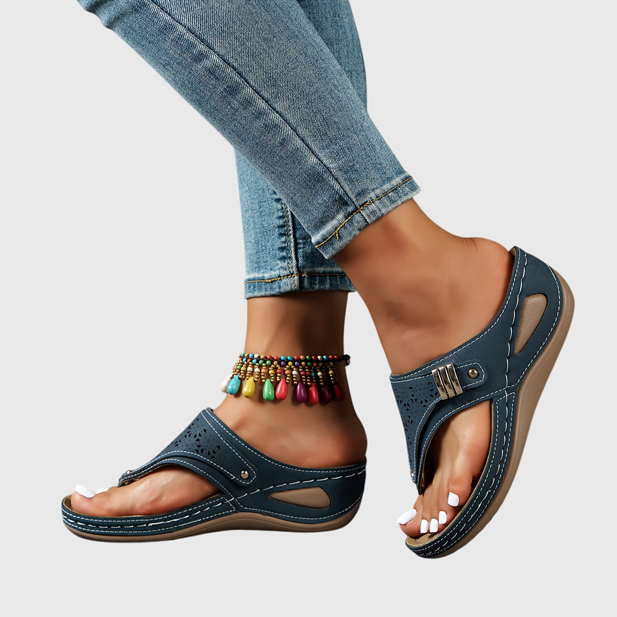 The Romy Closed-Toe Wedge
