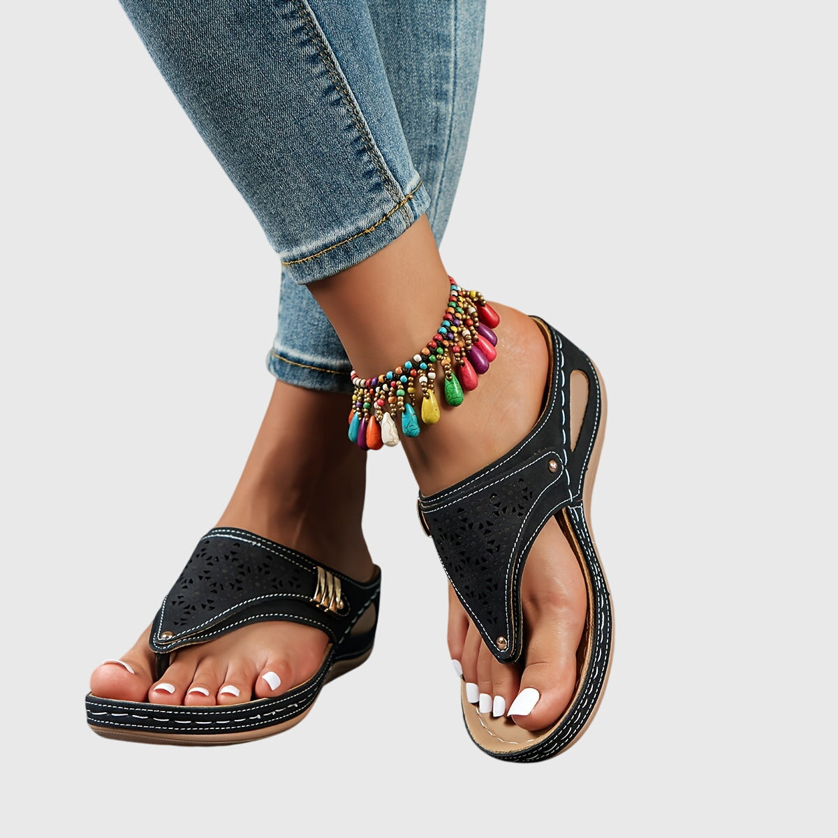 The Romy Closed-Toe Wedge