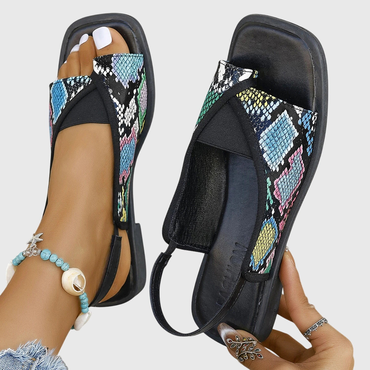 The Priscilla Square-Toe Sandal