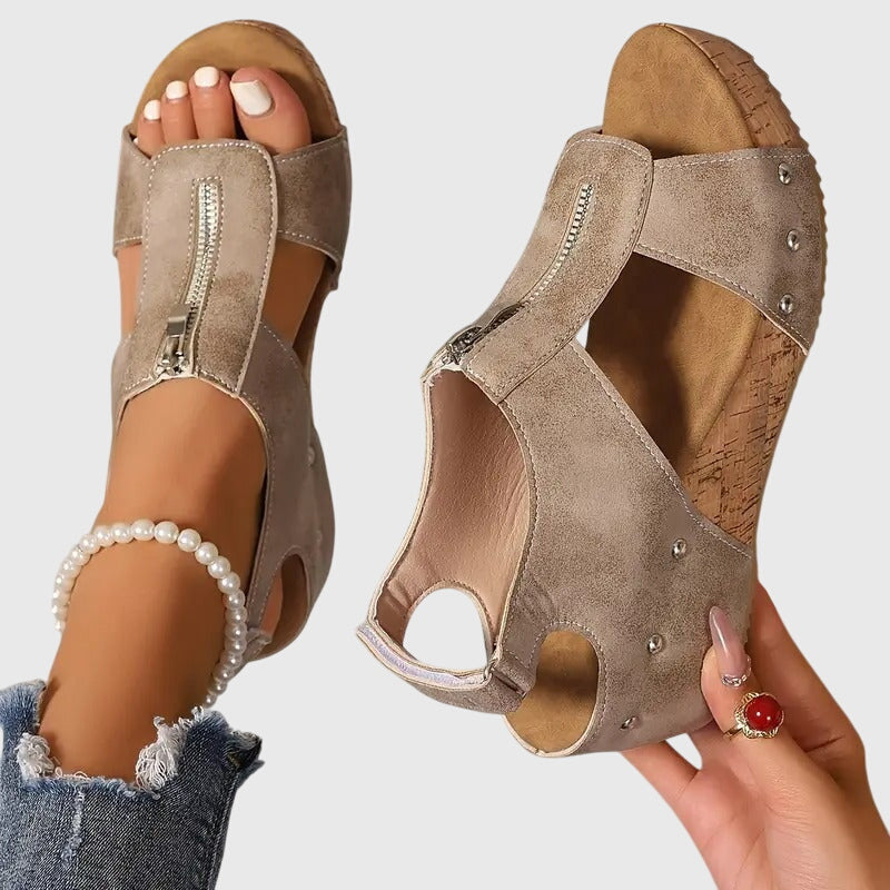 The Hyacinth Wedge Sandal