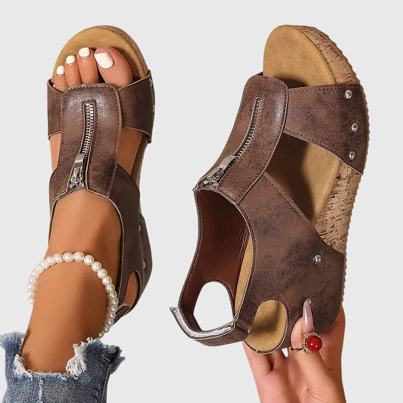 The Hyacinth Wedge Sandal