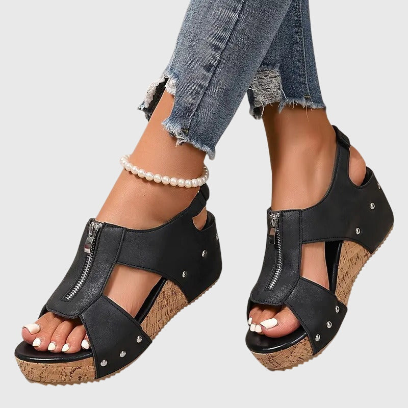 The Hyacinth Wedge Sandal