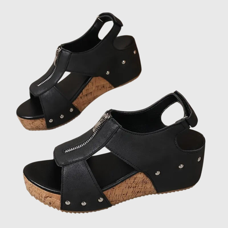 The Hyacinth Wedge Sandal