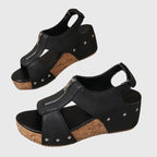 The Hyacinth Wedge Sandal