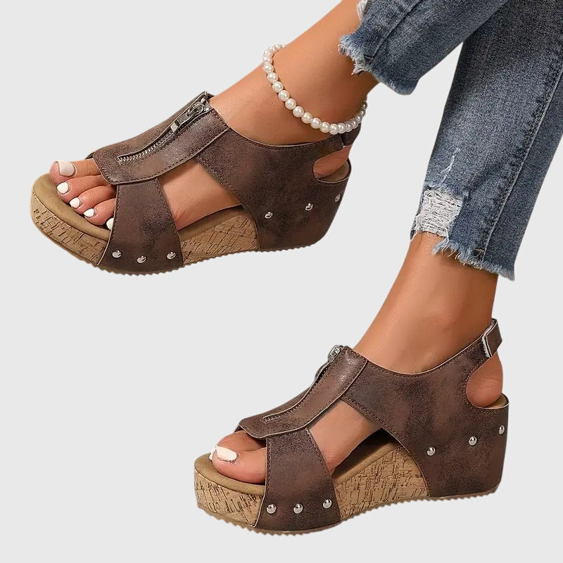 The Hyacinth Wedge Sandal