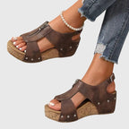 The Hyacinth Wedge Sandal