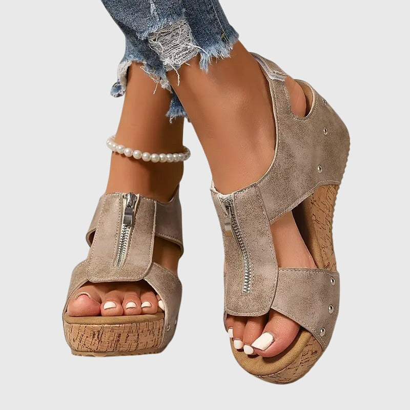 The Hyacinth Wedge Sandal