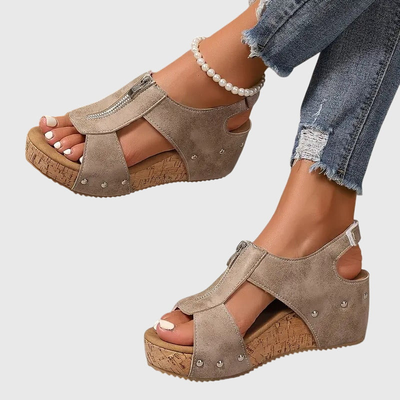 The Hyacinth Wedge Sandal