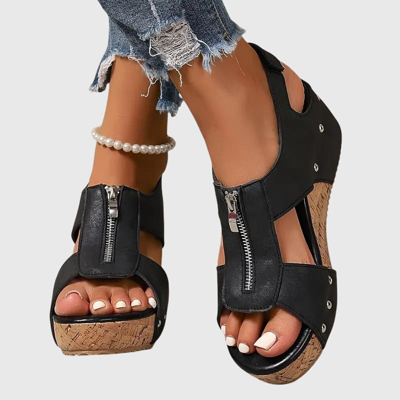 The Hyacinth Wedge Sandal