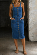 The Amandine Button Front Dress