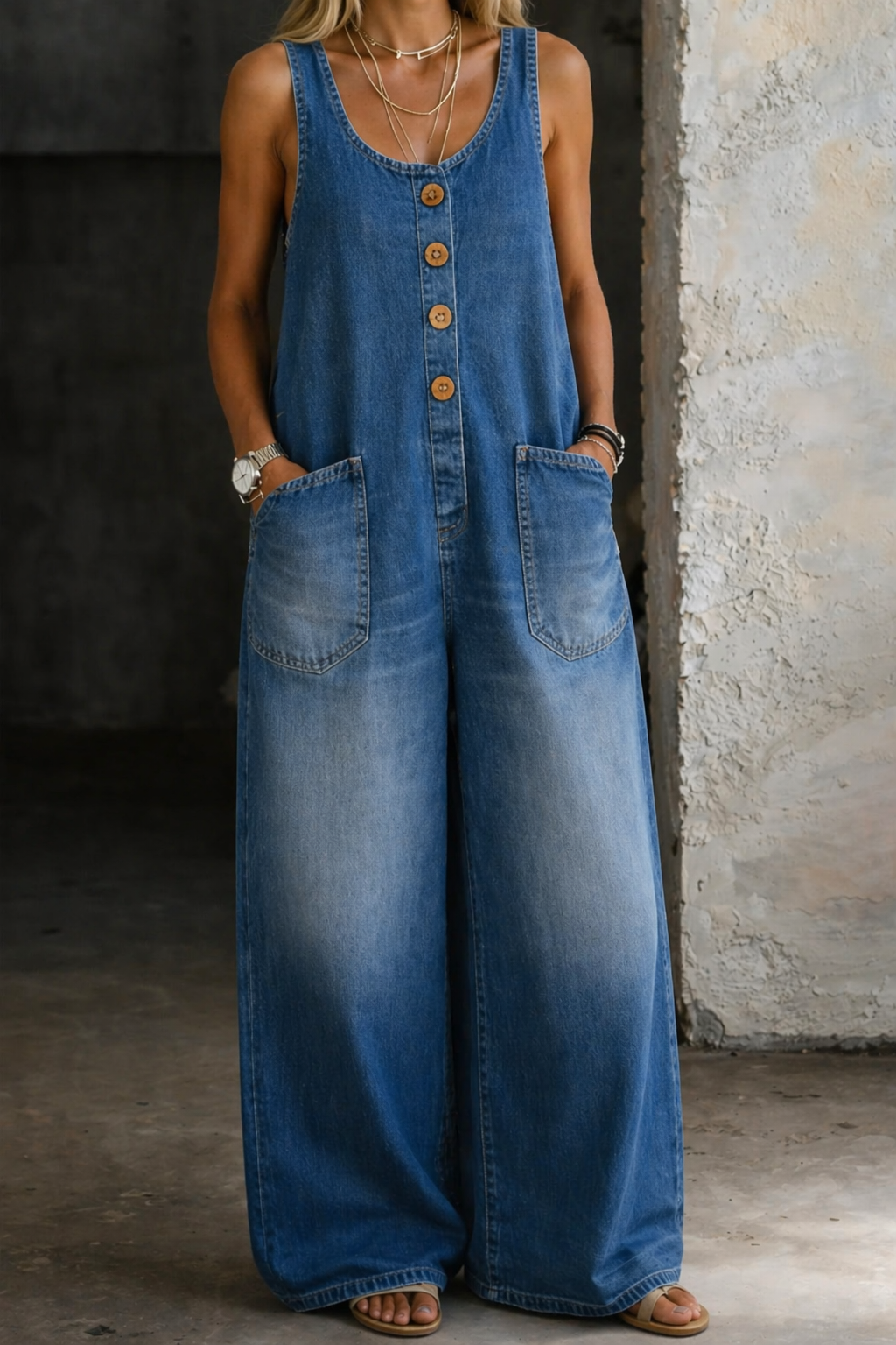 The Bronwyn Wide Leg Overalls