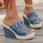 The Flora Wedge Sandals
