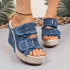 The Flora Wedge Sandals