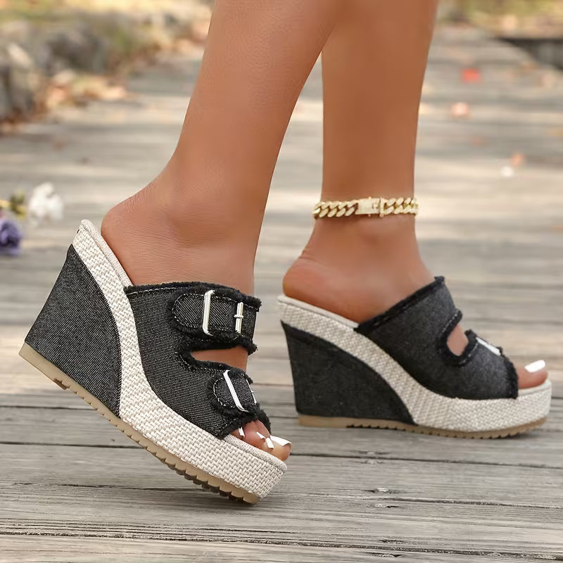 The Flora Wedge Sandals