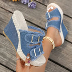 The Flora Wedge Sandals