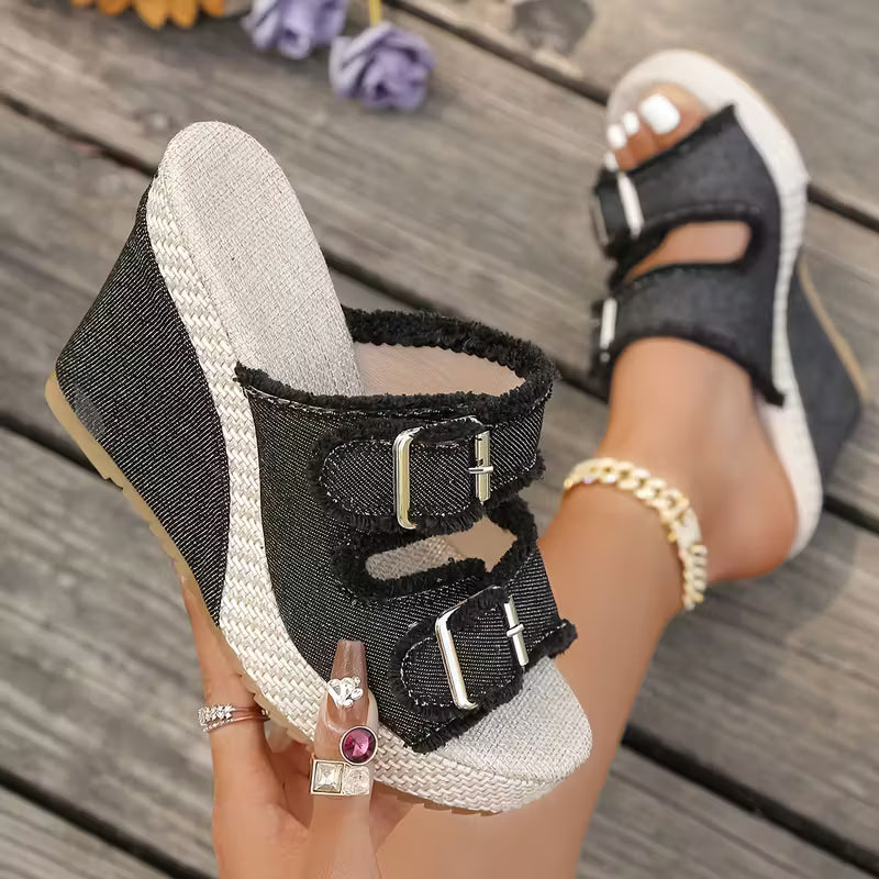 The Flora Wedge Sandals