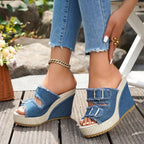 The Flora Wedge Sandals