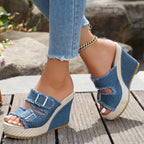 The Flora Wedge Sandals