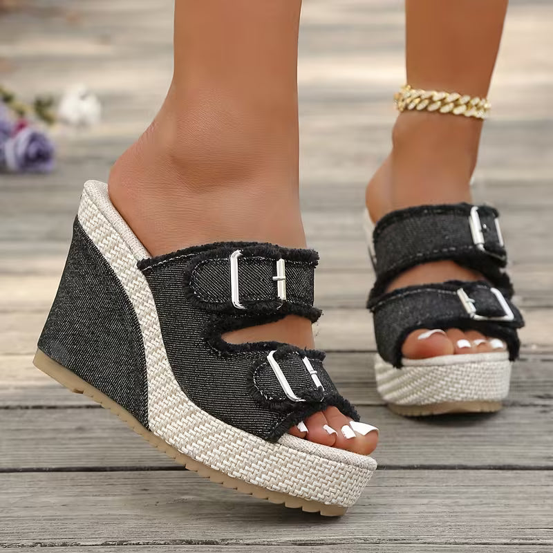The Flora Wedge Sandals
