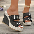The Flora Wedge Sandals