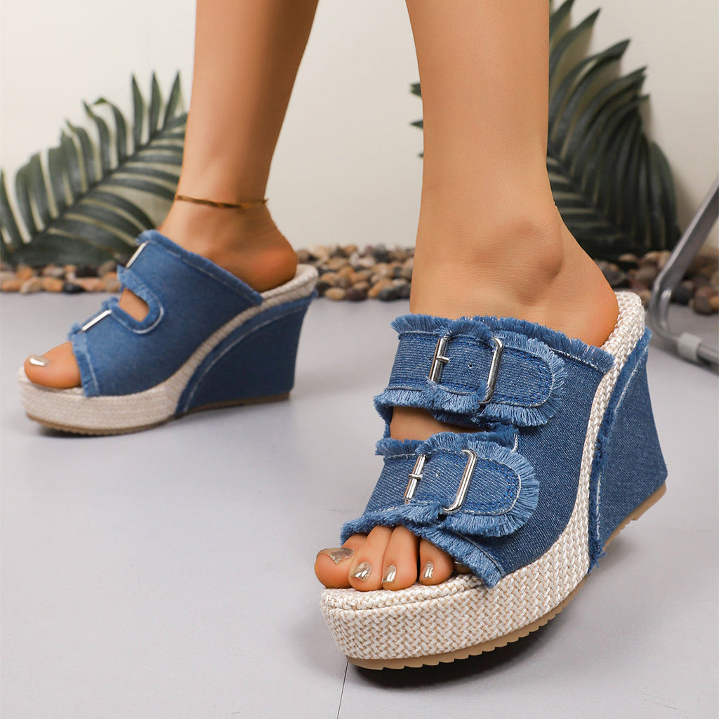 The Flora Wedge Sandals
