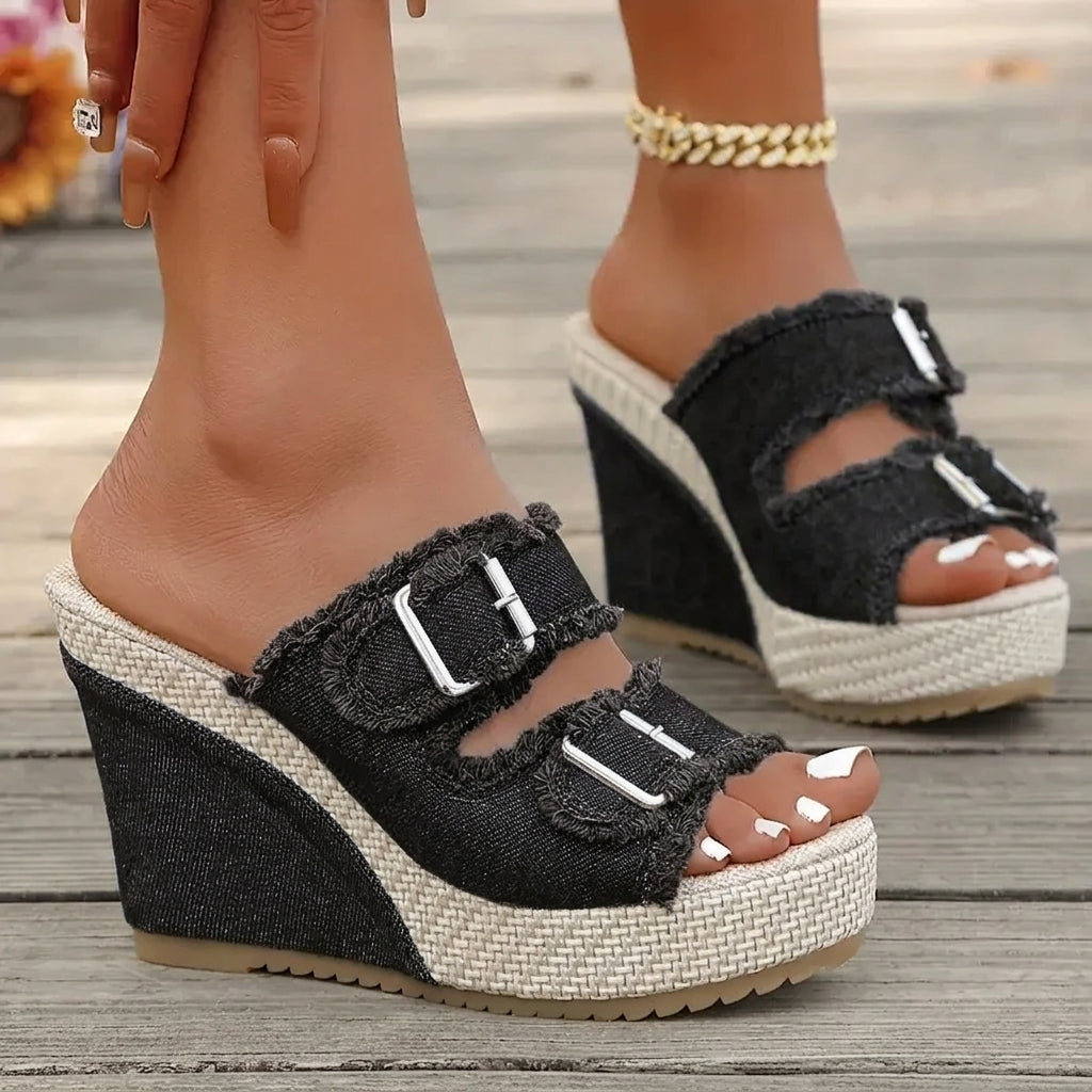 The Flora Wedge Sandals