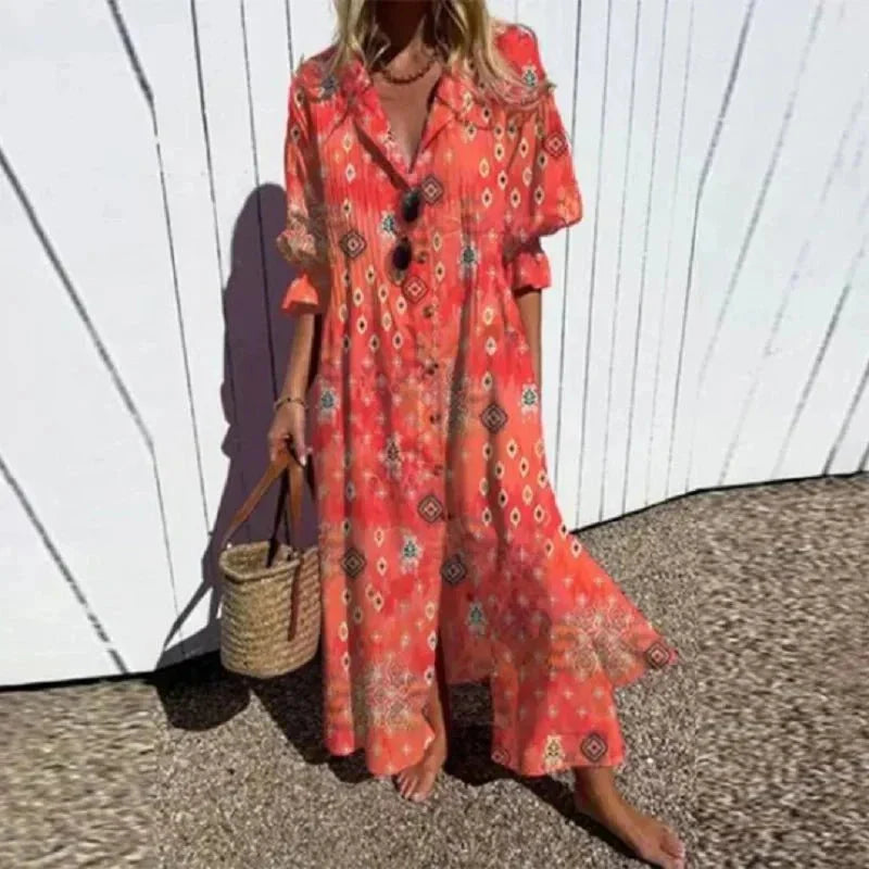 The Mira Relaxed Midi Dress